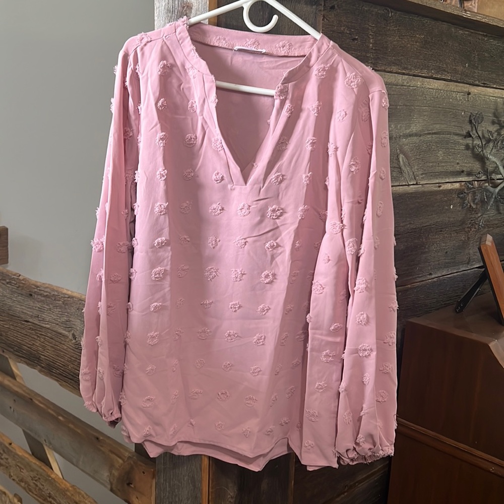 Soft pink blouse